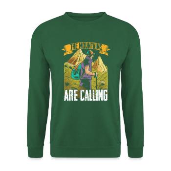 The mountains are calling - Unisex Pullover - Grün - Vorne