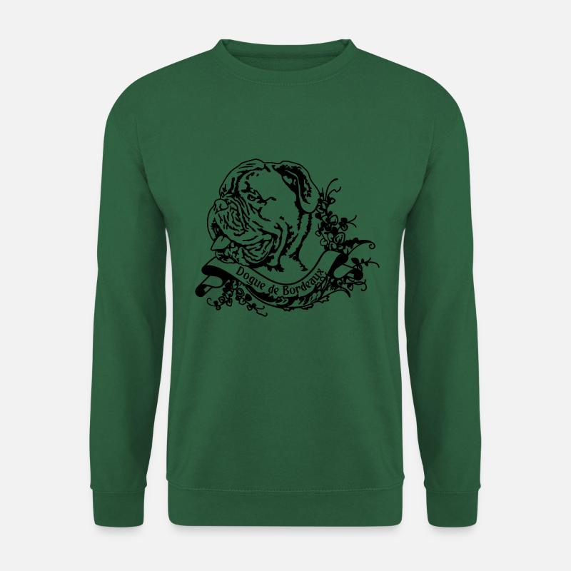 Bordeaux Great Dane on Retro Banner 1 - Unisex Sweatshirt - green