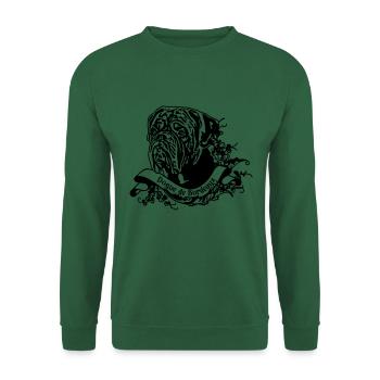 Grand Danois sur Retro Banner 2 - Sweat-shirt Unisexe - vert foncé - Devant