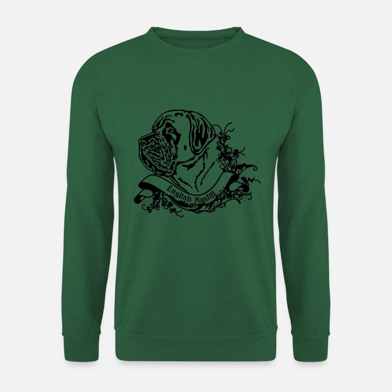 Deutsch Mastiff une bannière rétro - Sweat-shirt Unisexe - vert foncé