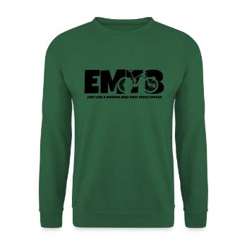 EMTB-Logo mit Untertitel - Unisex Pullover - Grün - Vorne