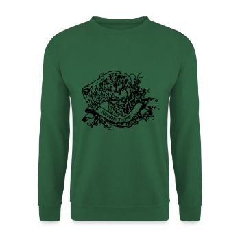 Airedale Terrier on Retro Banner - Unisex Sweatshirt - green - Front