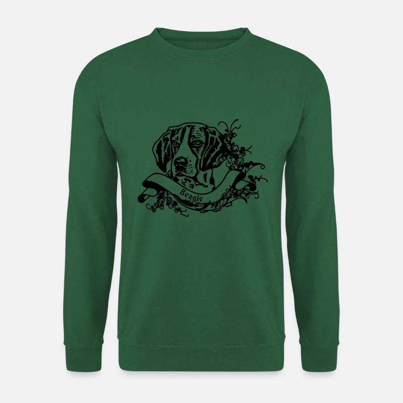 Beagle an Retro Banner - Unisex Sweatshirt - green