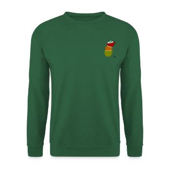 Katze in der Tasse - Unisex Pullover - Grün - Vorne