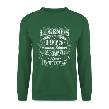 Né en 1975 45e anniversaire 45 ans de légendes - Sweat-shirt Unisexe - vert foncé - Devant
