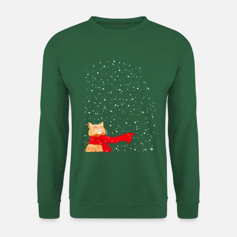 Schneekatze getigert - Unisex Pullover - Grün