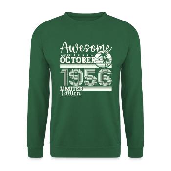Großartig Oktober 1956 66. Geburtstag Geschenk - Unisex Pullover - Grün - Vorne