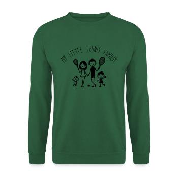 Tennis Frauen Shirt kleine Tennis Familie dunkel - Unisex Pullover - Grün - Vorne