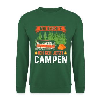 Mir reicht´s, ich geh jetzt campen - Unisex Pullover - Grün - Vorne