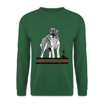 Bernhardiner machen glücklich - Unisex Pullover - Grün - Vorne