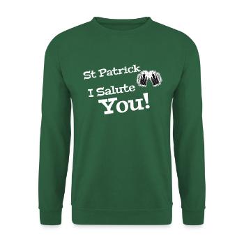 St Patrick white design - Unisex Sweatshirt - green - Front