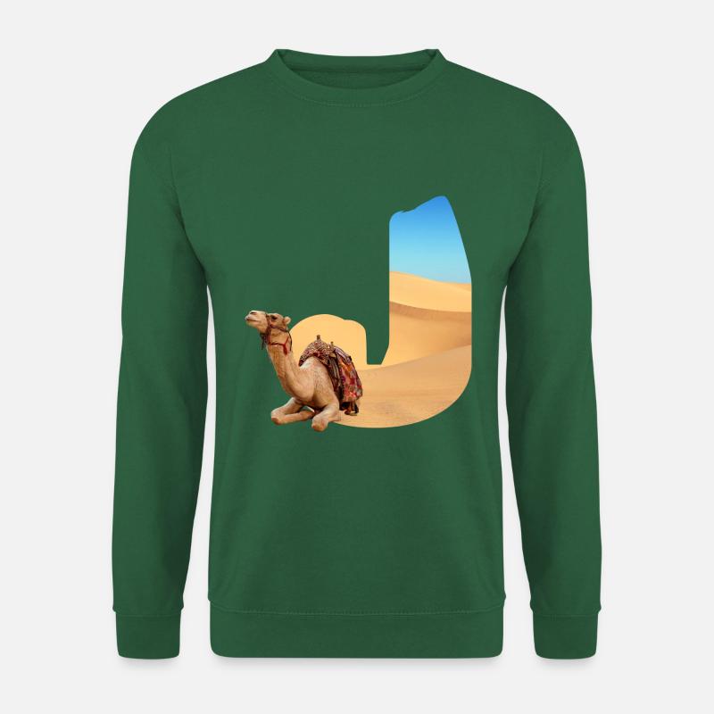 desert with camel j - Unisex Sweatshirt - green