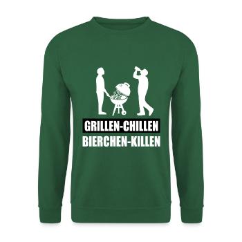 BBQ - Unisex Pullover - Grün - Vorne