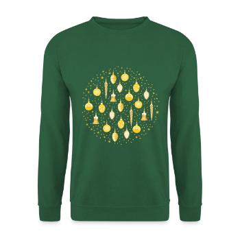 Galaxie de Noël Or - Sweat-shirt Unisexe - vert foncé - Devant