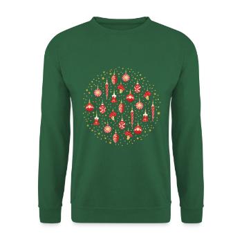 Galaxie de Noël Rouge - Sweat-shirt Unisexe - vert foncé - Devant
