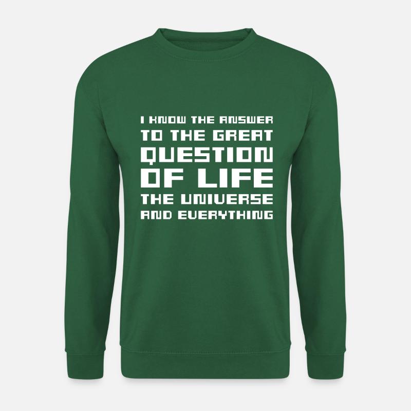I know the answer - Hitchhiker's Guide - Unisex Sweatshirt - green