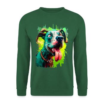 Drôle de chien - Sweat-shirt Unisexe - vert foncé - Devant