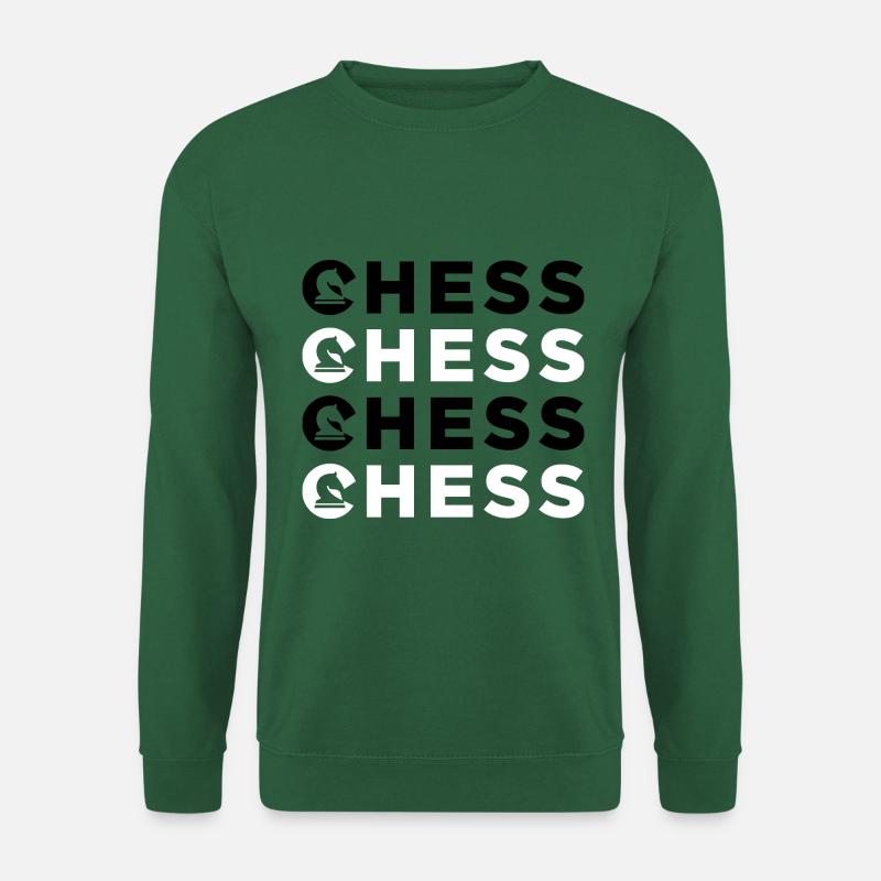 Échecs Noir et Blanc - Sweat-shirt Unisexe - vert foncé