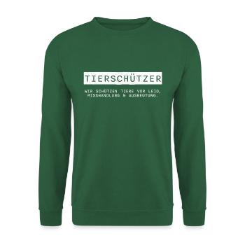 TIERSCHÜTZER - Unisex Pullover - Grün - Vorne