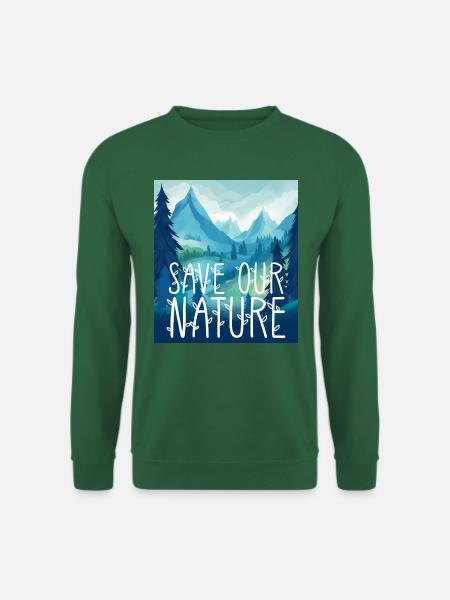 Protects our nature - Unisex Sweatshirt - green