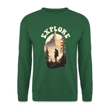 Explorez Trekking Adventure - Sweat-shirt Unisexe - vert foncé - Devant