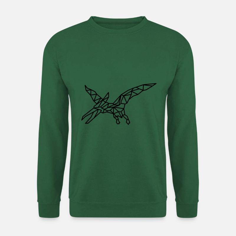 Pterosaur Dino Geometry - Unisex Sweatshirt - green