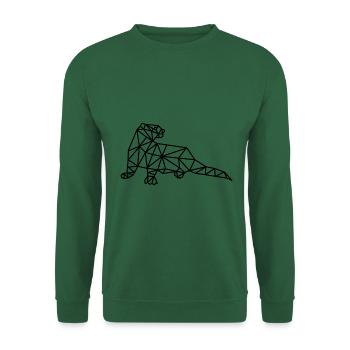 Ligne géométrique Otter - Sweat-shirt Unisexe - vert foncé - Devant