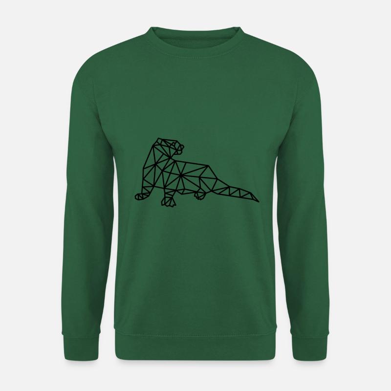 Otter Geometrisch Linie - Unisex Pullover - Grün