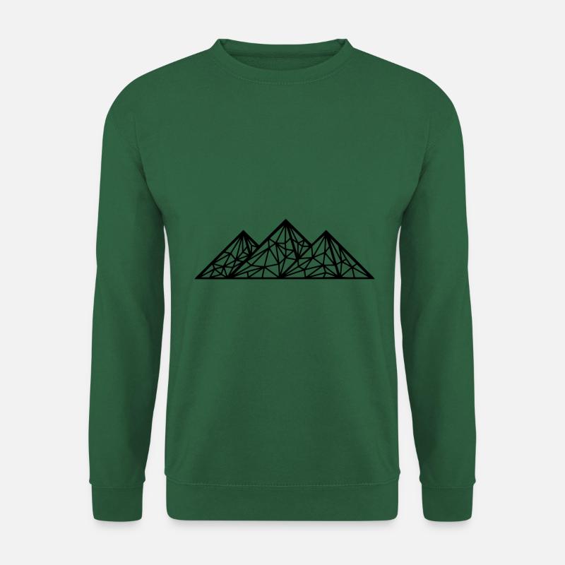 Mountains Geometric Line - Unisex Sweatshirt - green