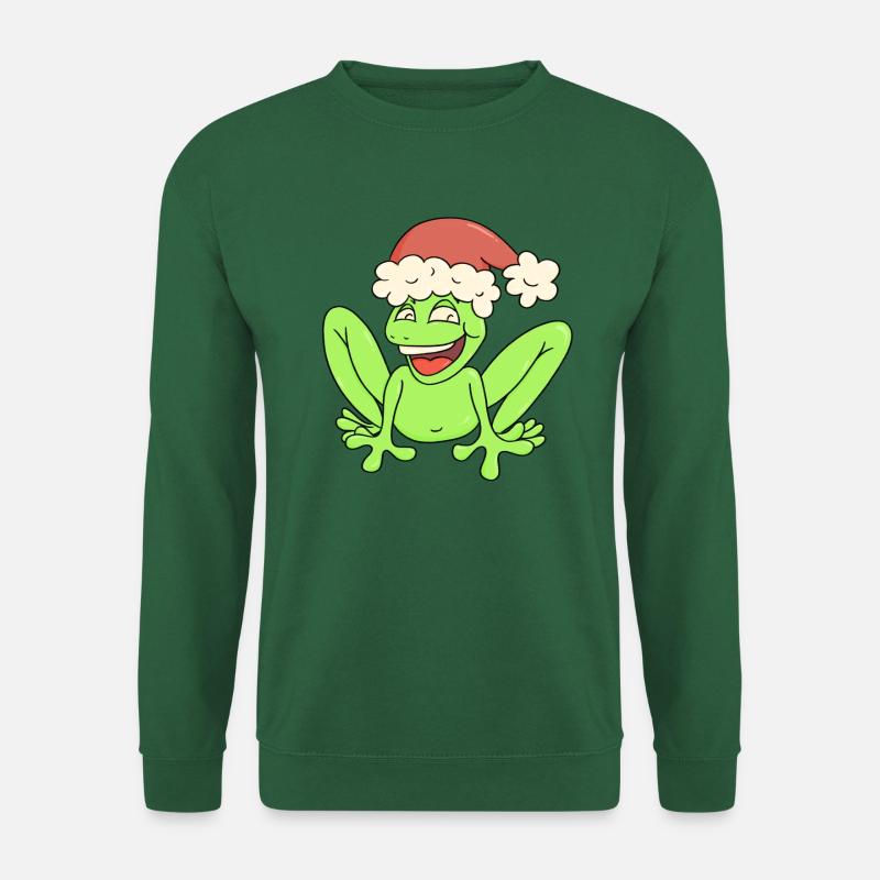 Fröhlicher Weihnachtsfrosch - Unisex Pullover - Grün