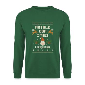Christmas with my parents and Easter as well - Unisex Sweatshirt - green - Front