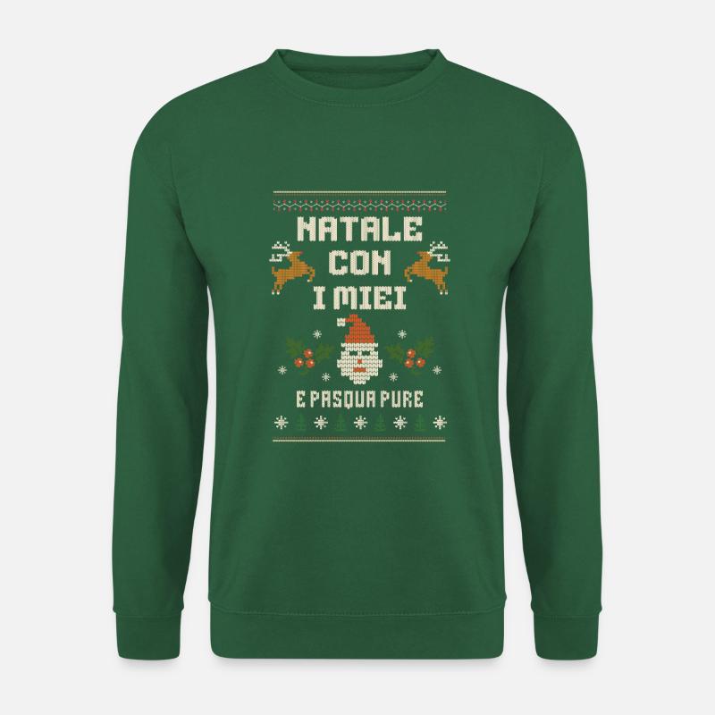 Weihnachten mit meinen Eltern und auch Ostern - Unisex Pullover - Grün