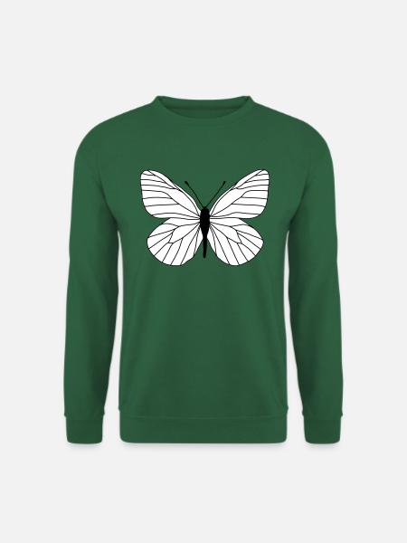 Butterfly white - Unisex Sweatshirt - green
