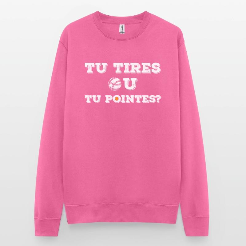 Schießen oder zeigen Sie? Humor Unisex Pullover