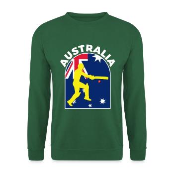 Australia Cricket Batsman Australia Flag - Unisex Sweatshirt - green - Front