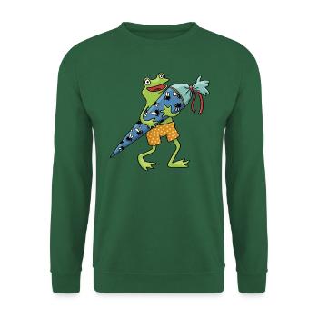 Frosch Schultüte - Unisex Pullover - Grün - Vorne