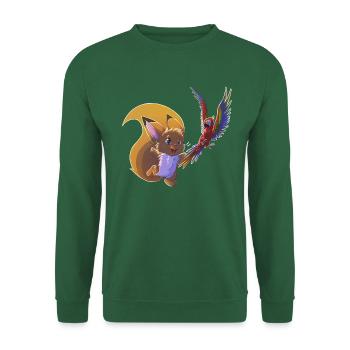 Nuts mit Ara - Unisex Pullover - Grün - Vorne