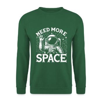 I need more space Free space Astronaut waves - Unisex Sweatshirt - green - Front