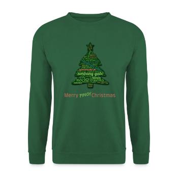 Merry Pinoy Christmas - Philippinen Design - Unisex Pullover - Grün - Vorne
