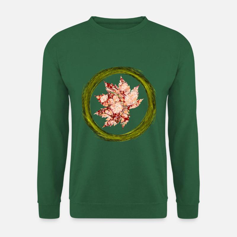 herbst blatt e 214 - Unisex Pullover - Grün