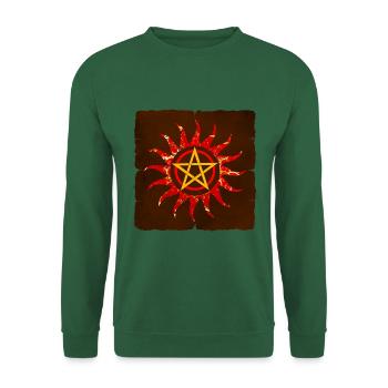 pentagramm in sonne e 232 - Unisex Pullover - Grün - Vorne