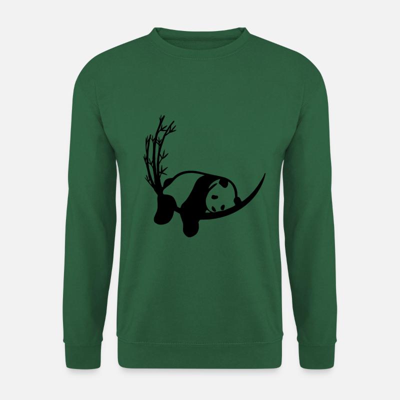 Panda Bambus Chillen - Unisex Pullover - Grün