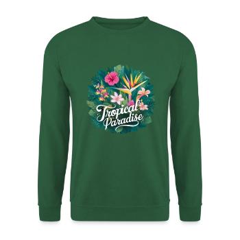 Exotik Pur: Tropenparadies - Unisex Pullover - Grün - Vorne