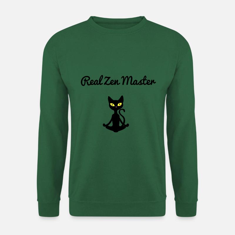 Katze Zen Yoga - Unisex Pullover - Grün