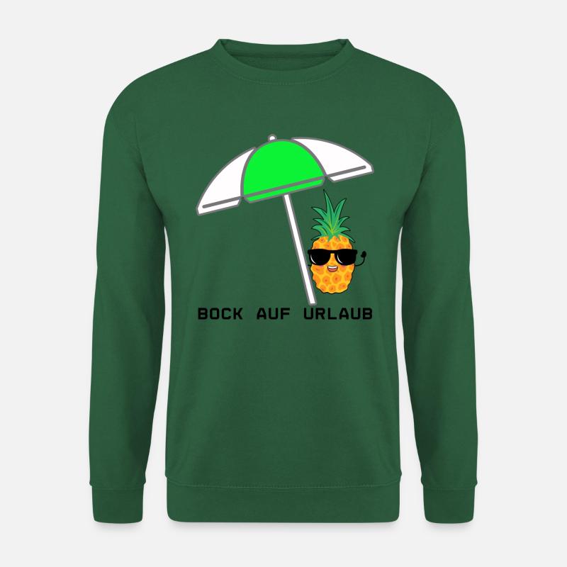 Coole Ananas mit Sonnenschirm und Sonnenbrille - Unisex Pullover - Grün