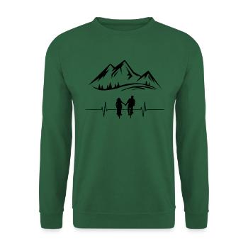 Bike Pair - Unisex Sweatshirt - green - Front