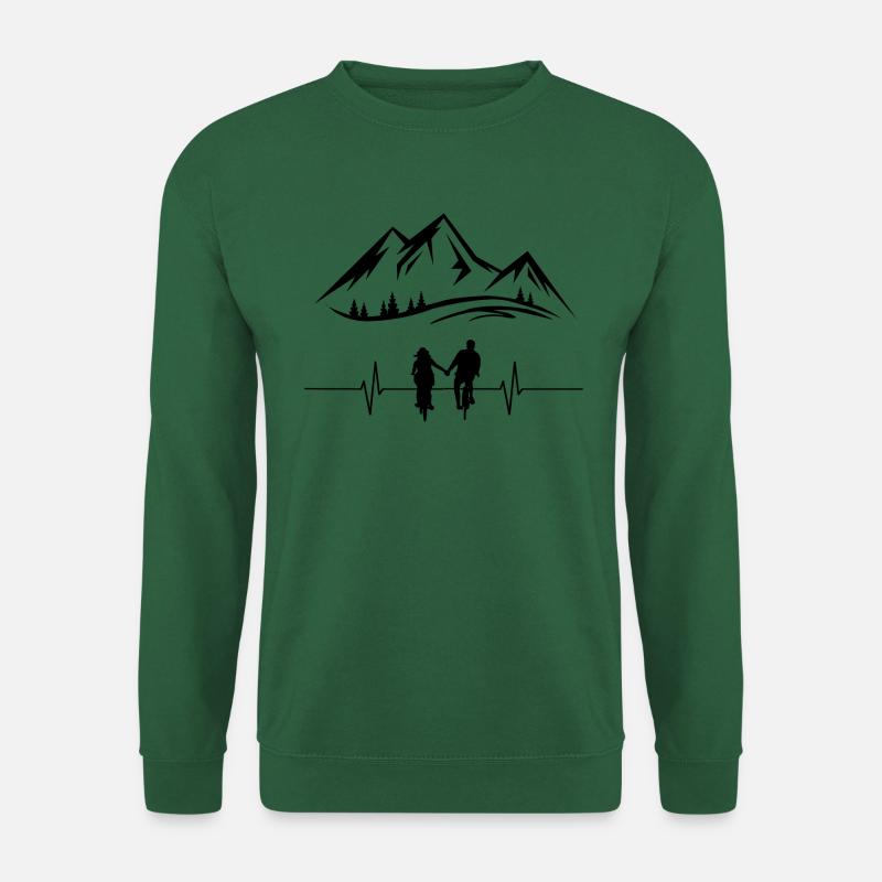 Fahrrad Paar - Unisex Pullover - Grün