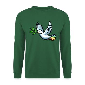 dove of peace dove peace love - Unisex Sweatshirt - green - Front