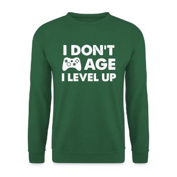 Gaming-Zitat I Dont Age I Level - Unisex Pullover - Grün - Vorne