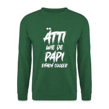 Ätti wie de Papi eifach cooler Opa Schweiz Ätti - Unisex Pullover - Grün - Vorne